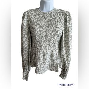 NWT Smocked Peplum Top